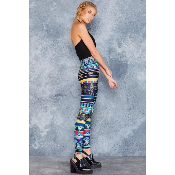 BlackMilk Walk Like An Egyptian HWMF Leggings size M - Picture 8 of 10